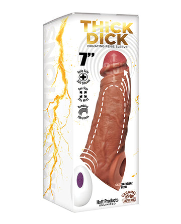 Hott Products HP-3762 Skinsations Thick Dick Vibrating Sleeve - 2.5 Inch
