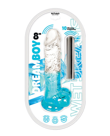 Hott Products HP-3771 Wet Dreams Dream Boy 8" Jelly Vibrator - Blue