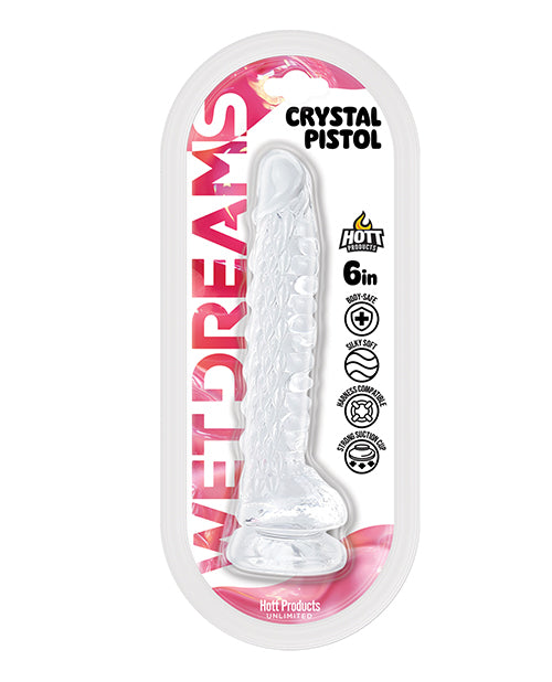 Hott Products HP-3784 Crystal Pistol Dildo, 6-Inch, Clear TPE