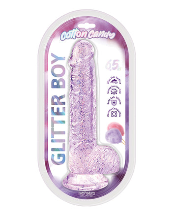 Hott Products HP-3791 Cotton Candy Glitter Boy Dildo, 7", Pink TPE