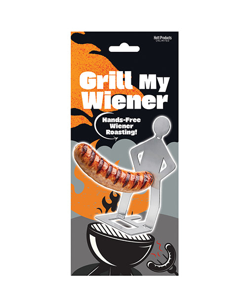Hott Products Grill My Wiener Hot Dog Grill Stand, Stainless Steel