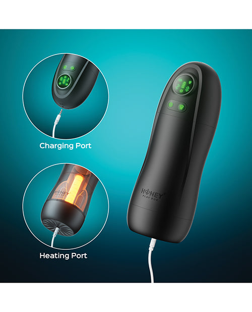 Honey Play Box Kai Pro App-Controlled Sucking and Vibrating Male Masturbator, AC-20-1000BL