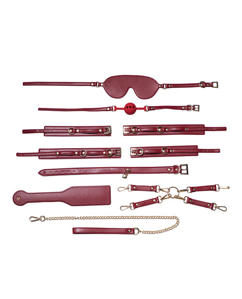Honey Play SM-38-931RE Red Passion 8 pc Bondage Kit, Red
