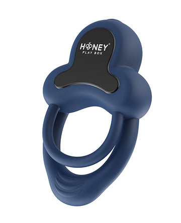 Honey Play B CR-35-973BLU Anello Vibrating Double Cock Ring, Blue