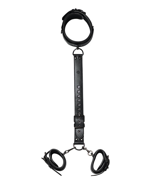 Honey Play SM-38-934BL Kinky Play Box Collar & Wrist Restraints, Black