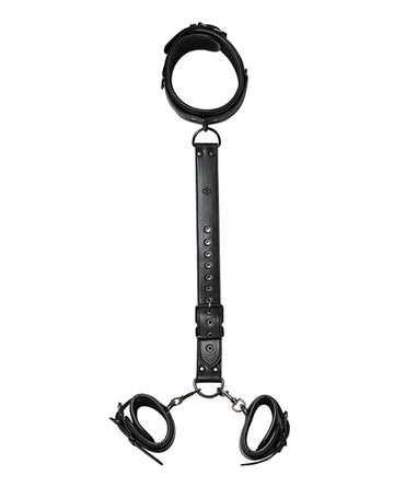 Honey Play SM-38-934BL Kinky Play Box Collar & Wrist Restraints, Black
