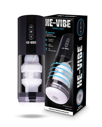 Electric He-Vibe Thrust & Bust Thrusting Adult Stroker, HV-004