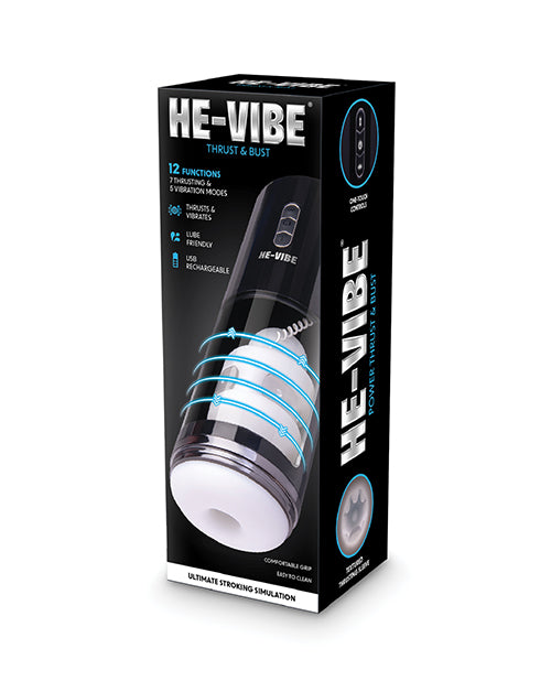 Electric He-Vibe Thrust & Bust Thrusting Adult Stroker, HV-004