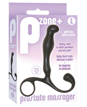 Icon Brands The 9's P Zone Plus Prostate Massager, Black ABS