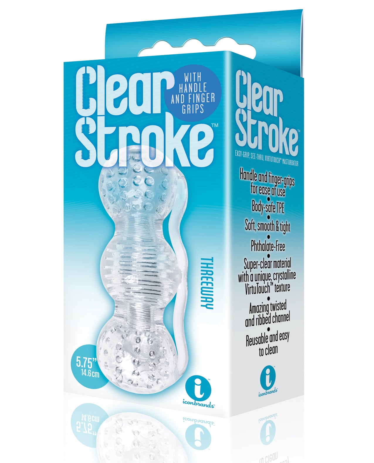 Icon Brands IC2627-2 9's Clear Stroke Masturbator, 5.75-Inch