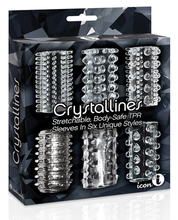 Icon Brands, Inc IC2640-2 Crystalline TPR Cock Sleeve, 6 Pack