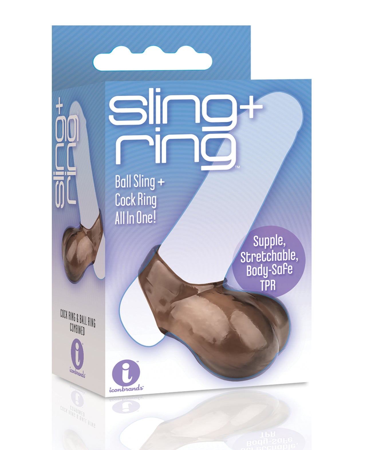 Icon Brands, Inc IC2646-2 9's Ball Sling and Cock Ring, TPR