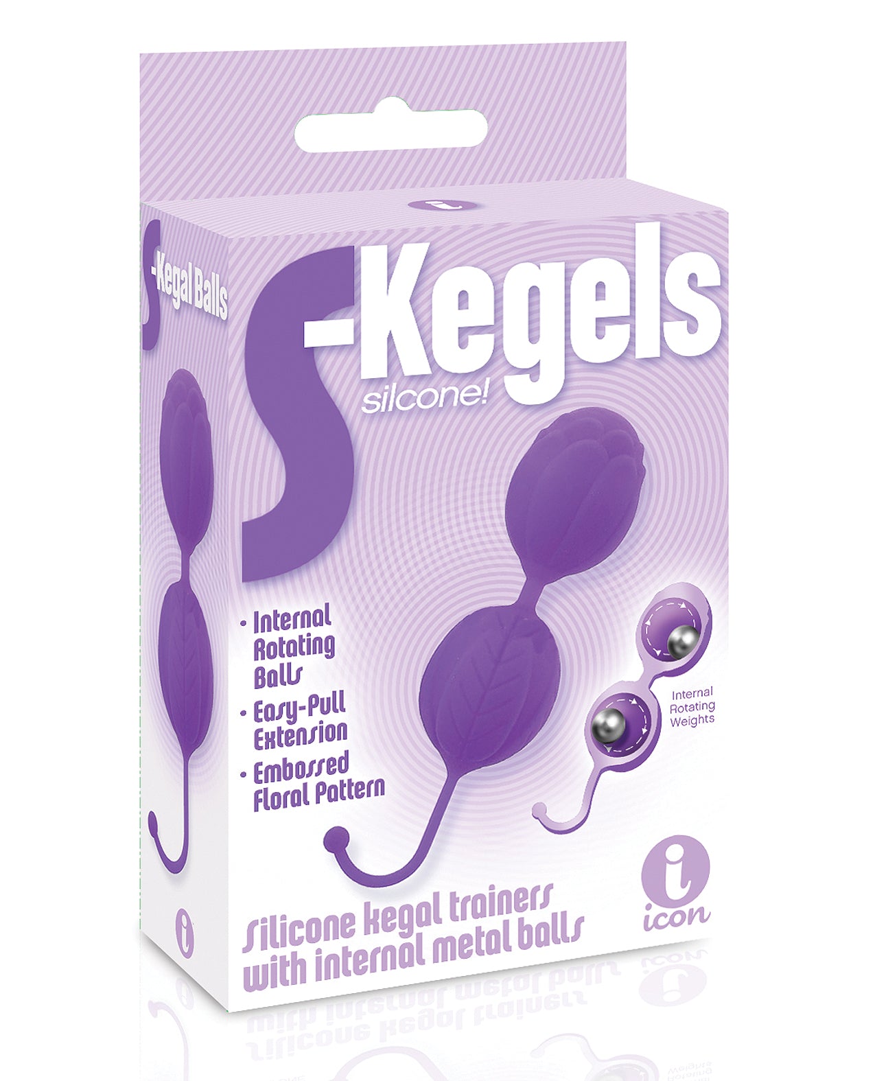 Icon Brands, Inc IC2667-2 S-Kegels Silicone Balls, Purple