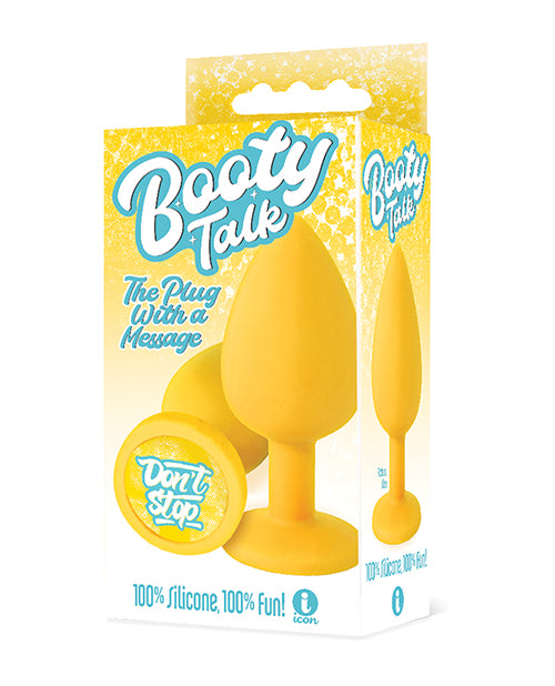 Icon Brands IC2693 9's Booty Talk Don't Stop Plug, Yellow Silicone