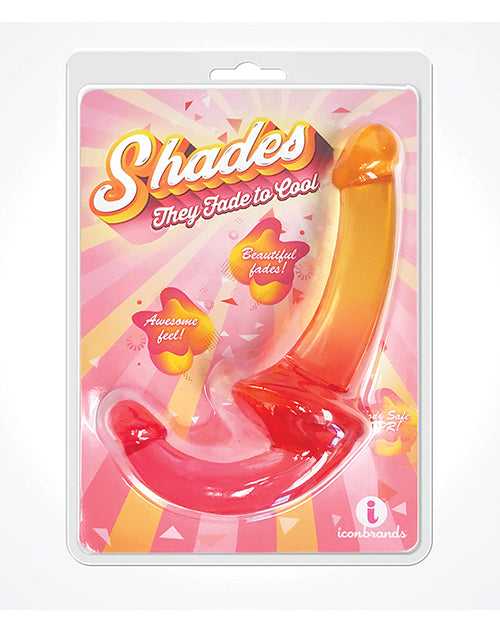 Icon Brands IC1308 Shades Jelly TPR Strapless Strap On, Pink/Yellow Gradient