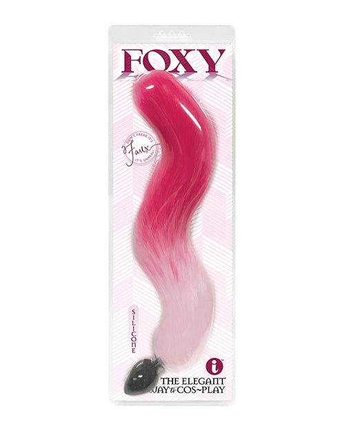 Icon Brands, Inc IC1400 Foxy Fox Tail Butt Plug, Pink Gradient Faux Fur Silicone
