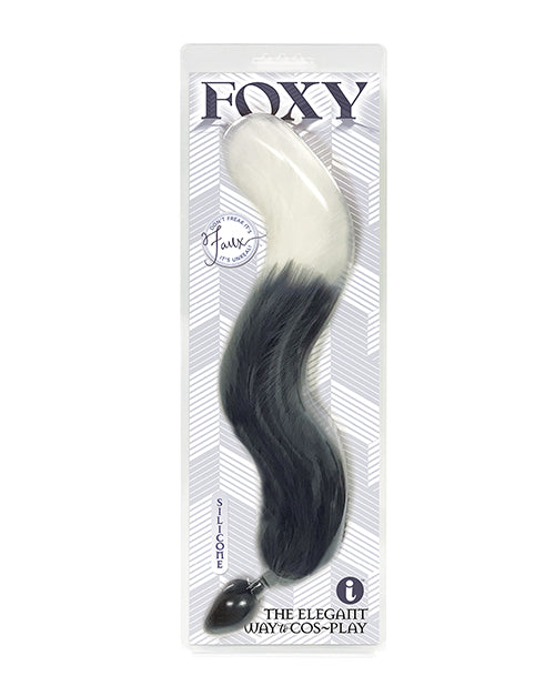 Icon Brands, Inc IC1404 Foxy Fox Tail Silicone Butt Plug, Silver