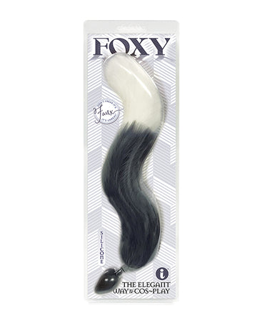 Icon Brands, Inc IC1404 Foxy Fox Tail Silicone Butt Plug, Silver