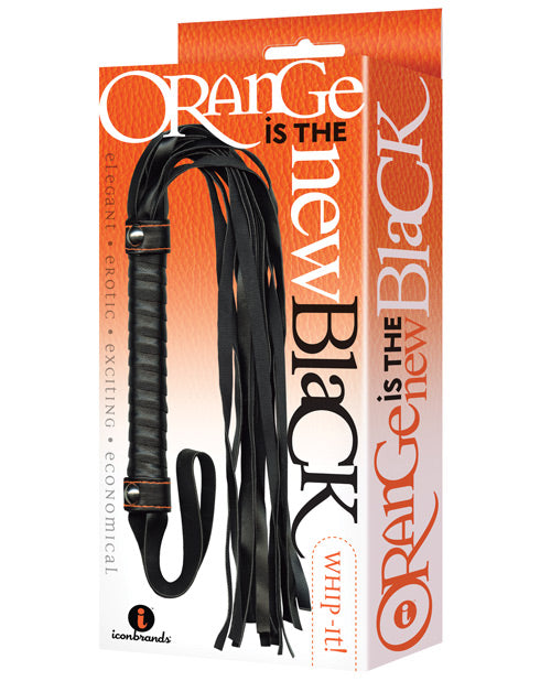 Icon Brands, Inc IC2318-2 Flogger, Leatherette, Orange-Stitched, Black