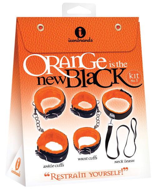 Icon Brands, Inc IC2523-2 Orange Faux Fur & Leatherette Restraint Kit