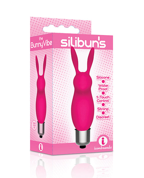 Icon Brands IC2638 Nines Silibuns Bunny Bullet Vibrator, Pink Silicone