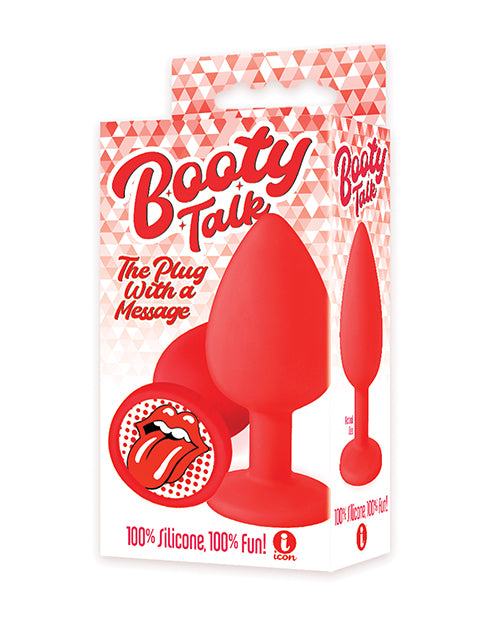 Icon IC2851 Booty Calls Tongue Plug, Red, Silicone