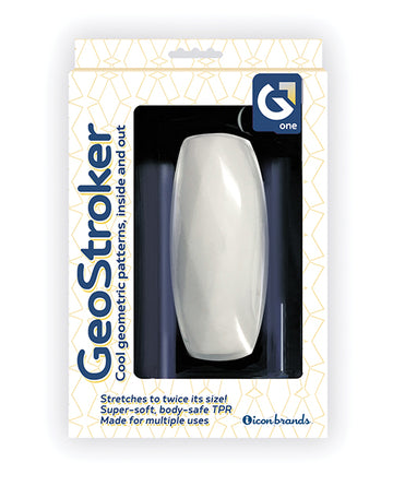 Icon brands inc IC3104 GeoStroker One 5" Ultra-Soft TPR Stroker, White