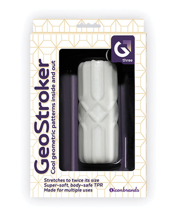 Icon brands inc IC3106 GeoStroker Three 5" Stroker, White, TPR