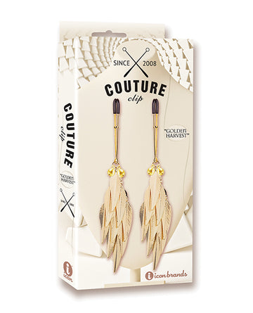 Icon Brands IC3302 Couture Clips Nipple Clamps, Gold Metal