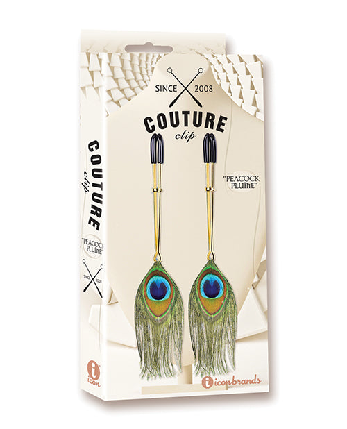 Icon Brands, Inc IC3303 Couture Clips Luxury Nipple Clamps, Peacock Plume