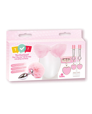 Icon Brands, Inc IC8016 Try-Curious Kitty Set - Pink, 5 Pieces