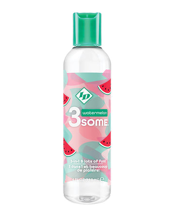 ID Lubricants IDDEWB04C2 3some 3 in 1 Lubricant, 4 oz Watermelon