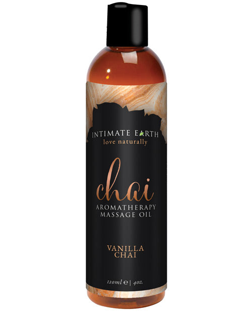 Intimate Earth 044/120IE Chai Massage Oil, 120ml Vanilla & Chai