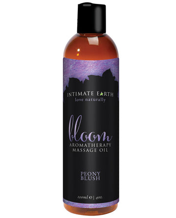 Intimate Earth Bloom Aromatherapy Massage Oil, Peony Blush – Vegan & Organic