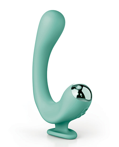 JimmyJane JJ10304 Reflexx Rabbit 2, Teal, Dual Motors, 10 Modes