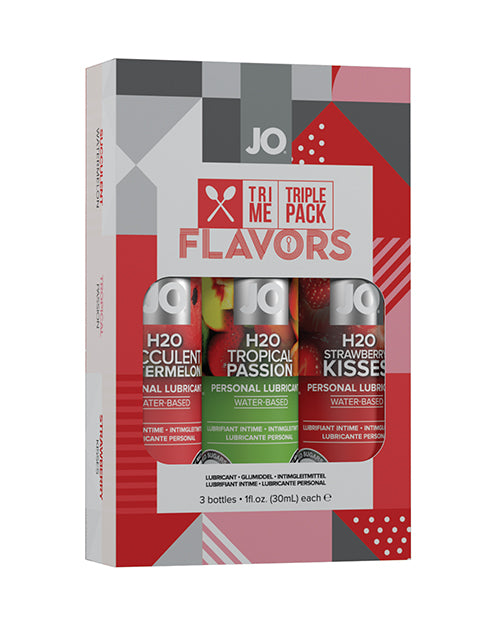 System JO 10060 Tri-Me Triple Pack Flavors, Fruit Flavored Lubricants, 1 oz each