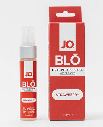 System JO JO Blo Oral Pleasure Gel, Strawberry, 1 oz.