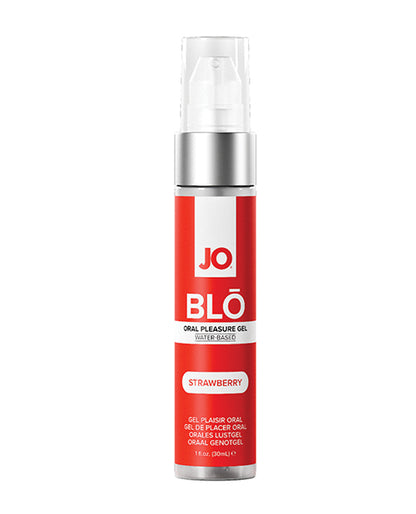 System JO JO Blo Oral Pleasure Gel, Strawberry, 1 oz.