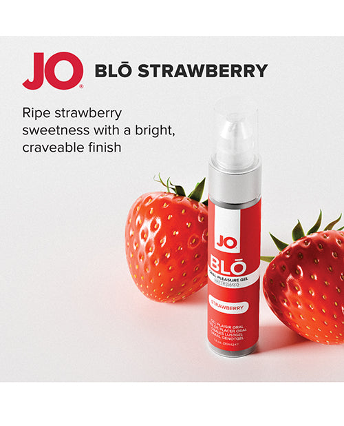 System JO JO Blo Oral Pleasure Gel, Strawberry, 1 oz.
