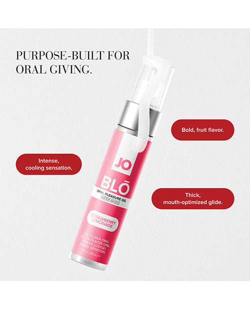 System JO JO Blo Pleasure Gel, Strawberry Lemonade, 1 oz