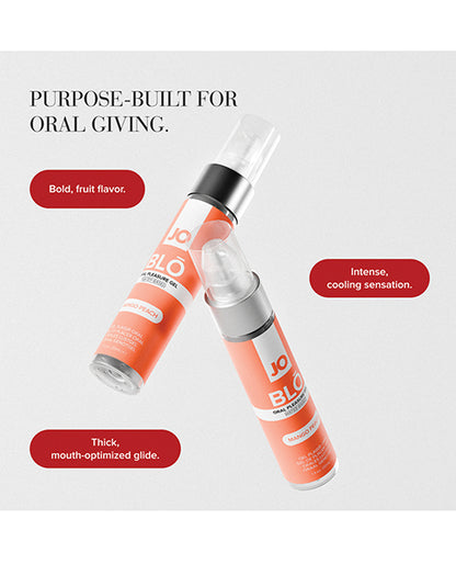 System JO JO Blo Oral Pleasure Gel, Mango Peach, 1 oz