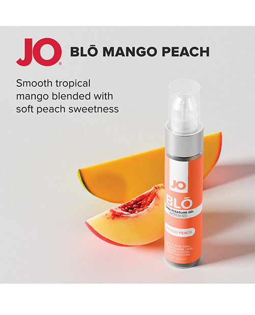 System JO JO Blo Oral Pleasure Gel, Mango Peach, 1 oz