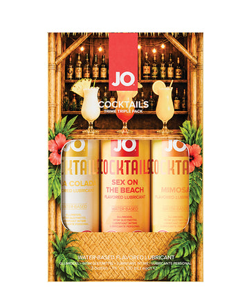 System JO JO Tri-Me Cocktails Flavored Lubricant Gift Set, 3 x 1 oz