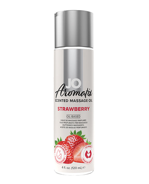 System JO 40129 Aromatix Strawberry Massage Oil, 4 oz