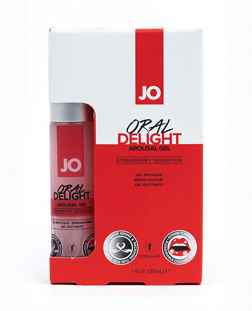System JO 40481 Oral Delight Strawberry Stimulant, 1 oz, Water-Based