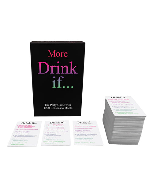 Kheper Games BG.D18 More Drink If Card Game, 200 Cards, 1200 Statements