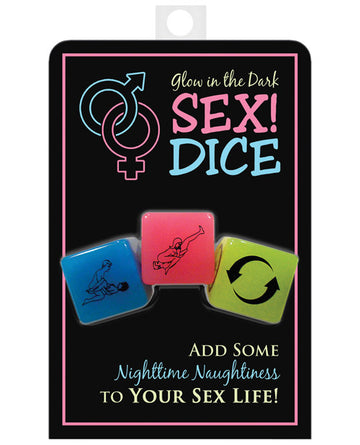 Kheper Games BG.R126 Glow in the Dark Sex Dice Game, Set of 3