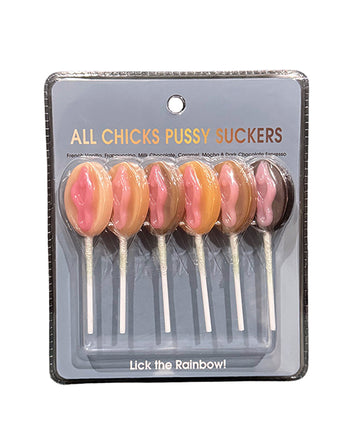 Kheper Games All Chicks Anatomy-Inspired Suckers, Pack of 6