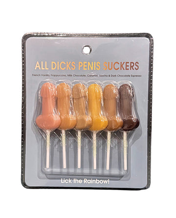 Kheper Games Anatomy-Shaped Suckers, Assorted Colors and Flavors, Pack of 6