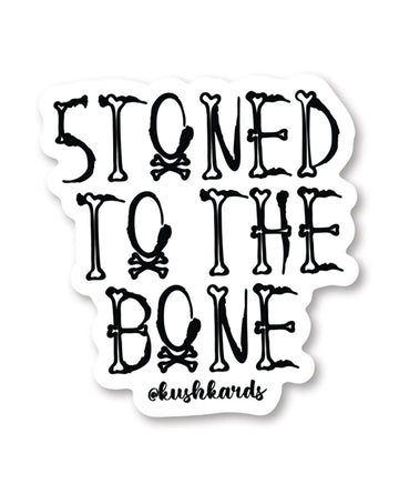Kush Kards Stoned to the Bone Kush Sticker, Pack of 3